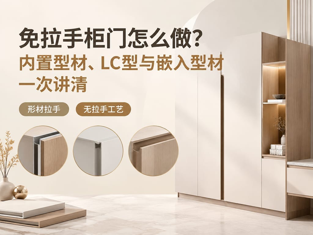 免拉手柜门怎么做？内置型材、LC型与嵌入型材一次讲清