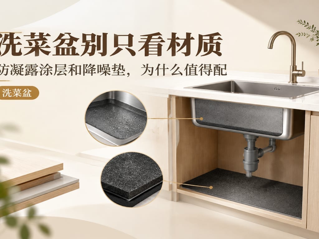 洗菜盆别只看材质：防凝露涂层和降噪垫，为什么值得配