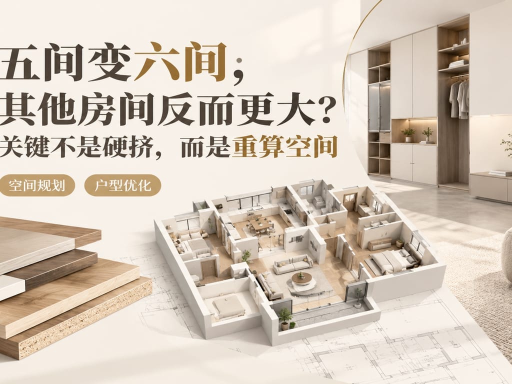 五间变六间,其他房间反而更大?关键不是硬挤,而是重算空间