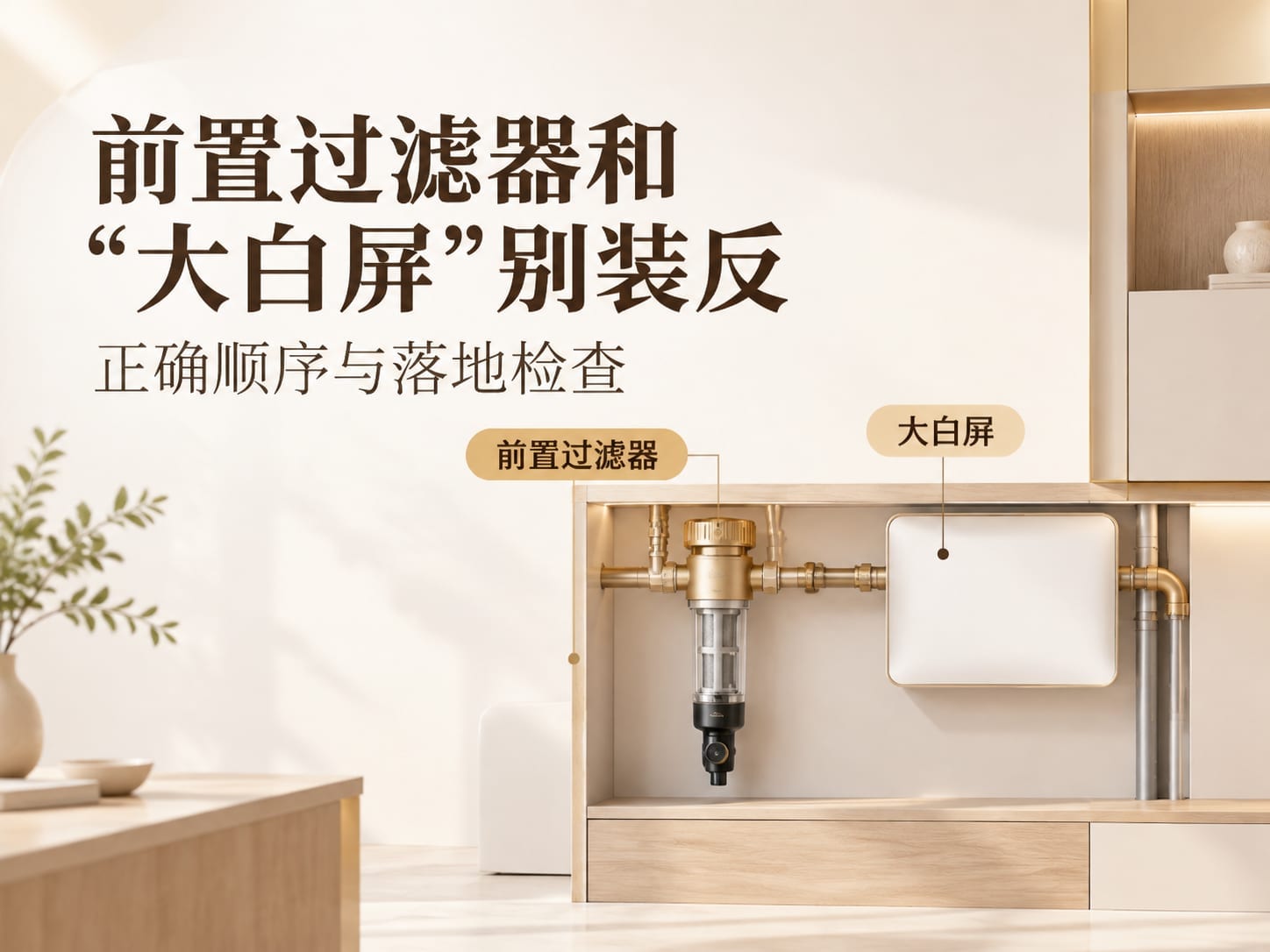 前置过滤器和“大白屏”别装反：正确顺序与落地检查
