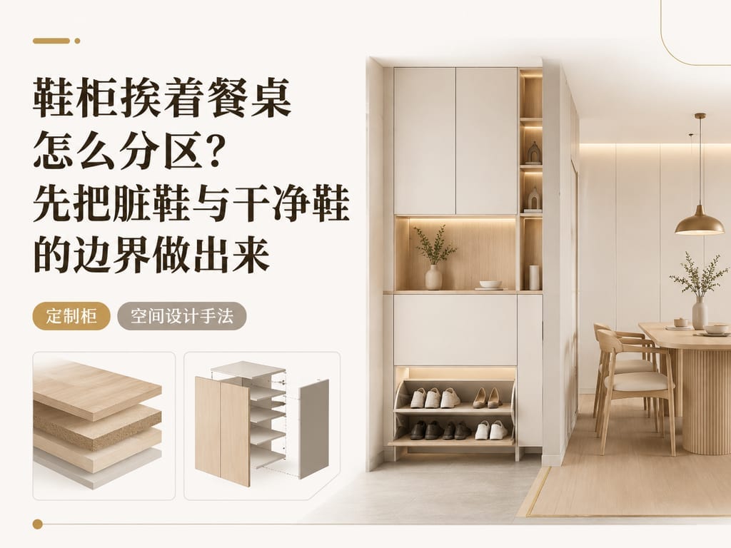 鞋柜挨着餐桌怎么分区?先把脏鞋与干净鞋的边界做出来