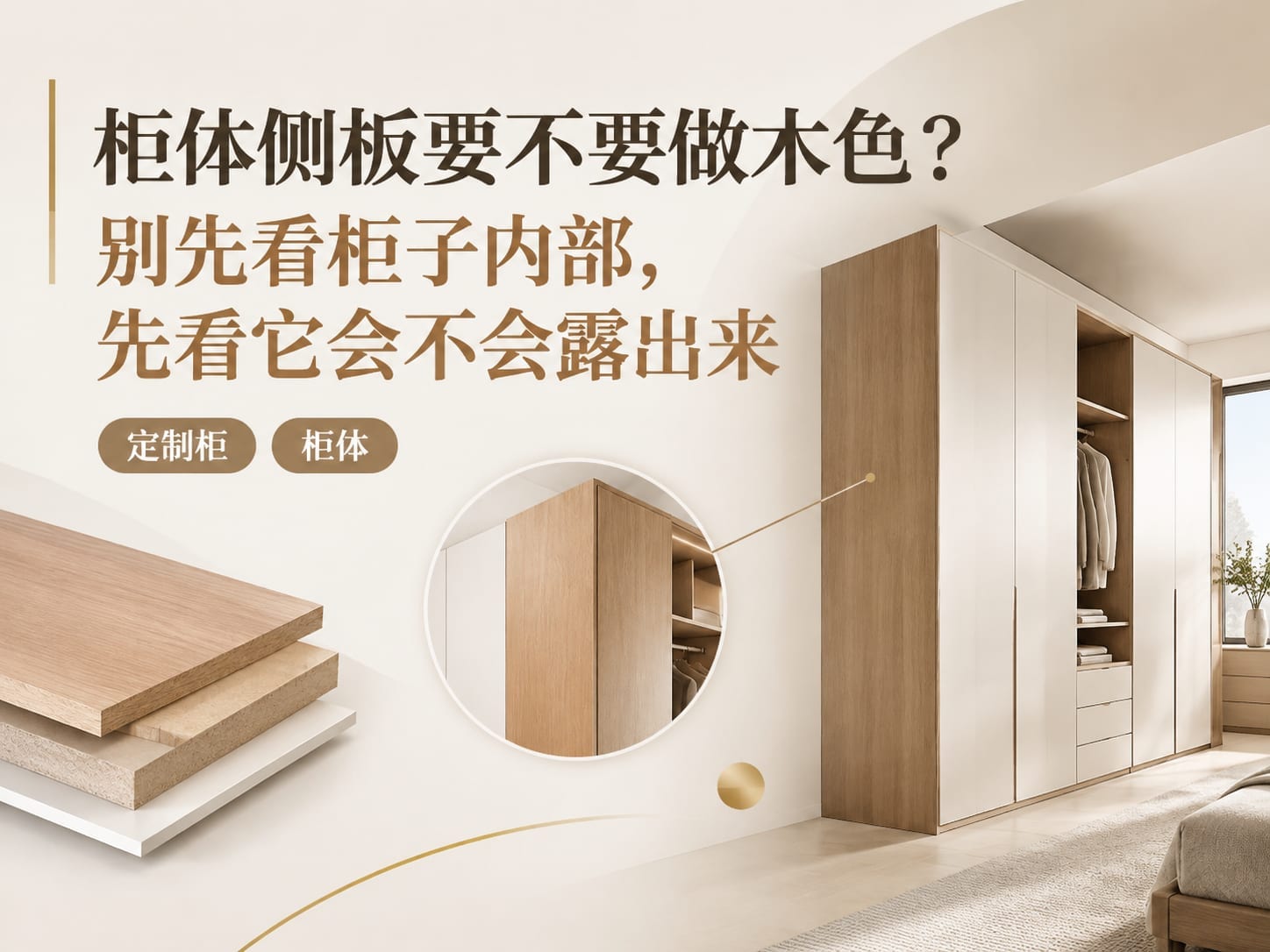 柜体侧板要不要做木色?别先看柜子内部,先看它会不会露出来