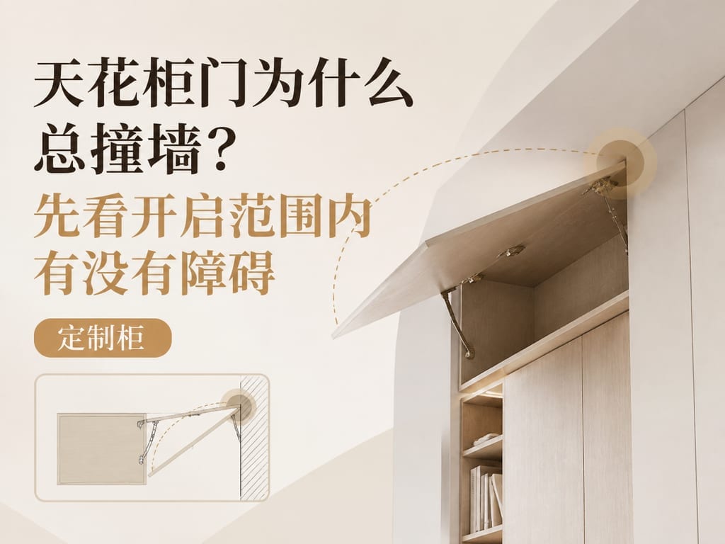 天花柜门为什么总撞墙?先看开启范围内有没有障碍