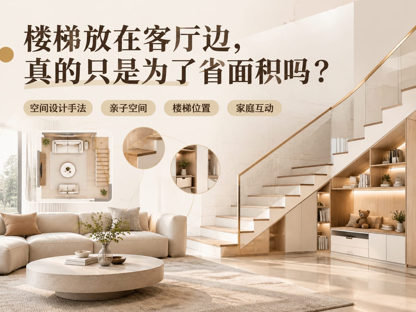 楼梯放在客厅边,真的只是为了省面积吗?