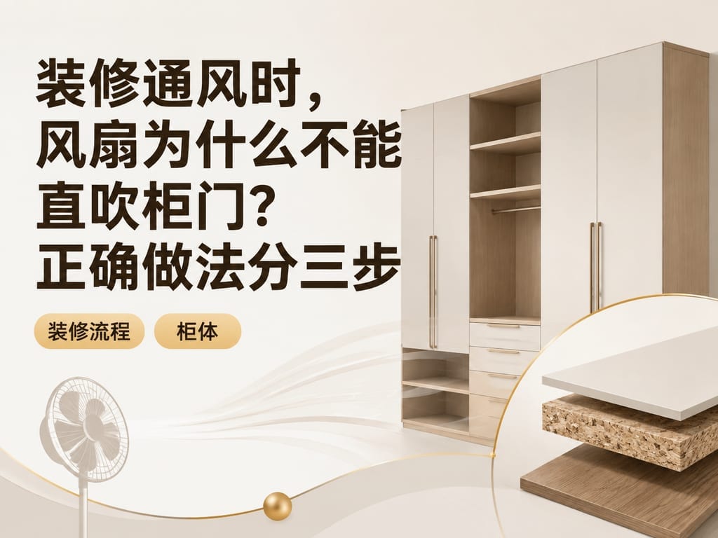 装修通风时，风扇为什么不能直吹柜门？正确做法分三步