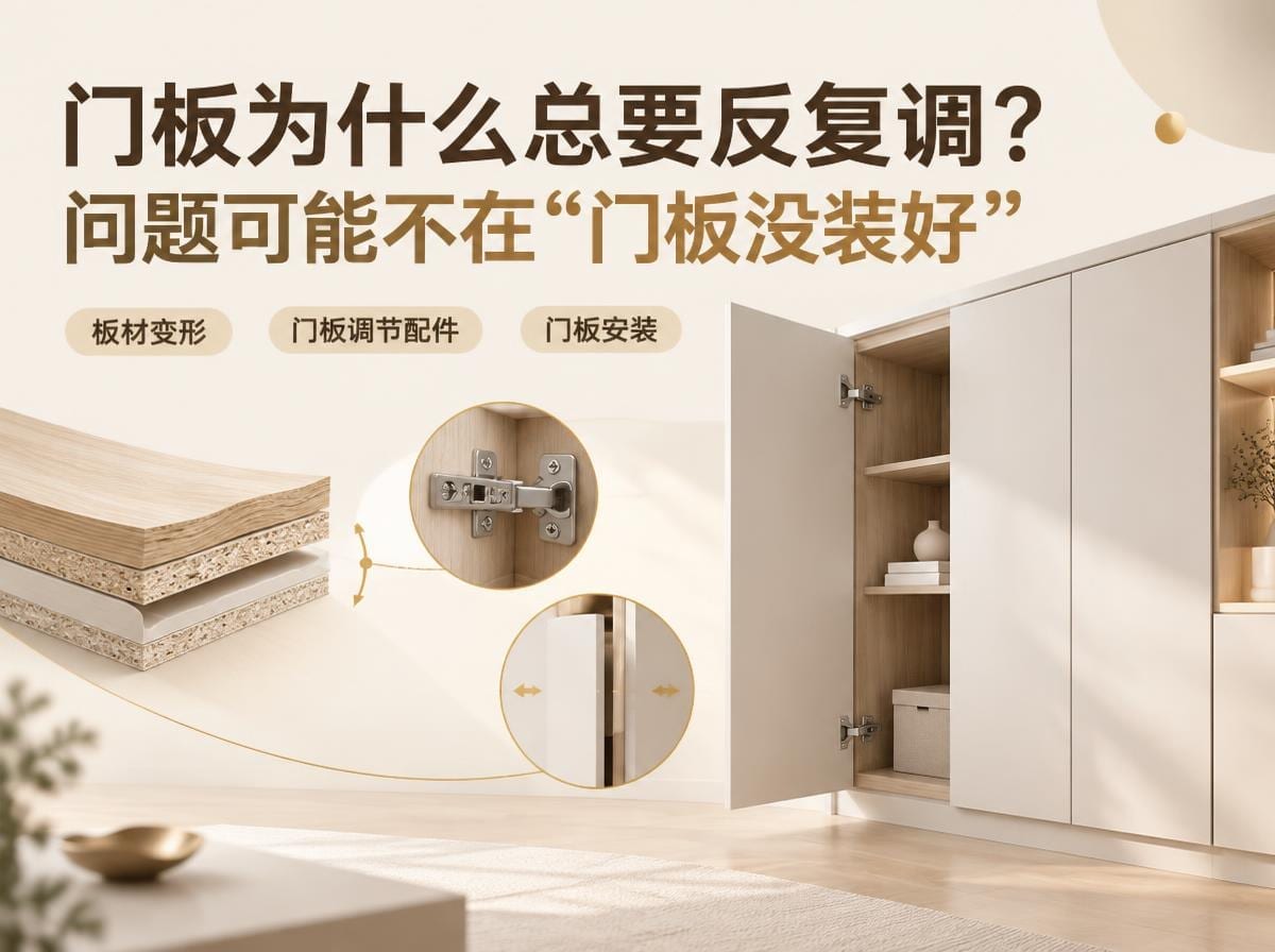 门板为什么总要反复调？问题可能不在“门板没装好”