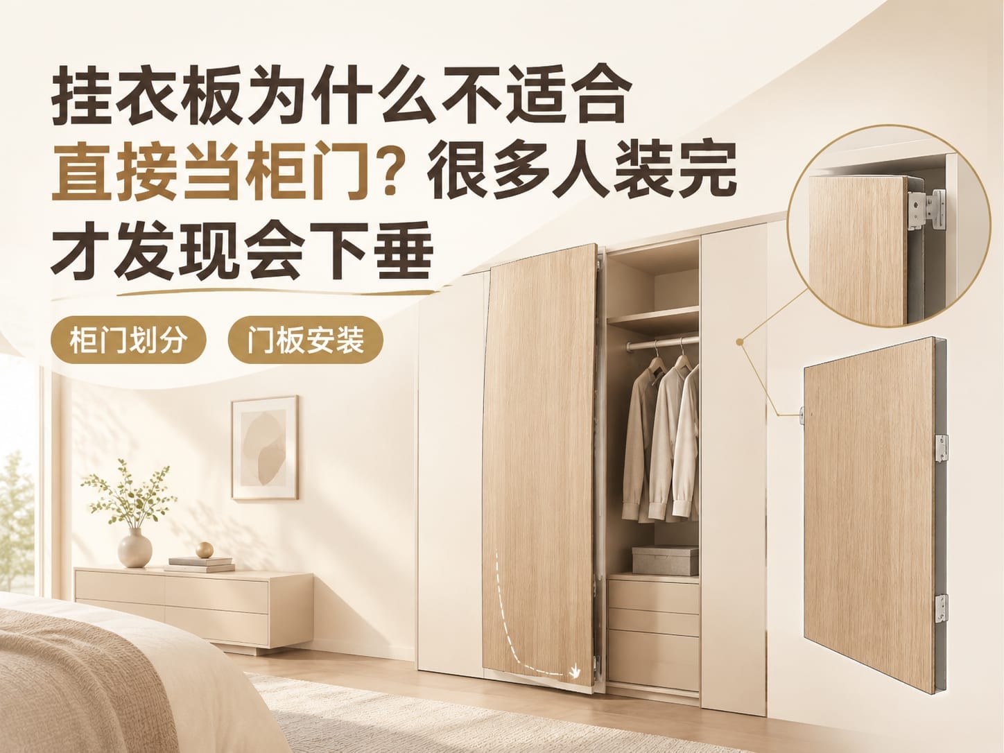 挂衣板为什么不适合直接当柜门？很多人装完才发现会下垂