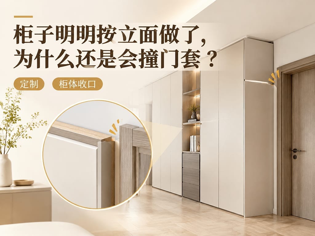 柜子明明按立面做了,为什么还是会撞门套?