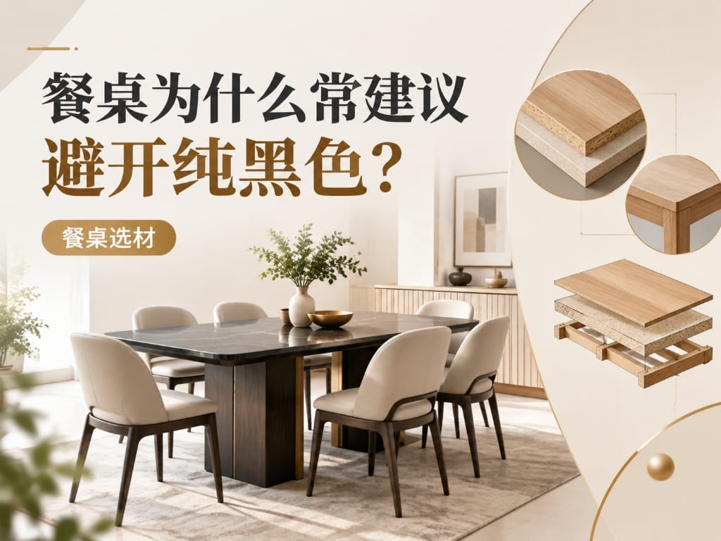 餐桌为什么常建议避开纯黑色？