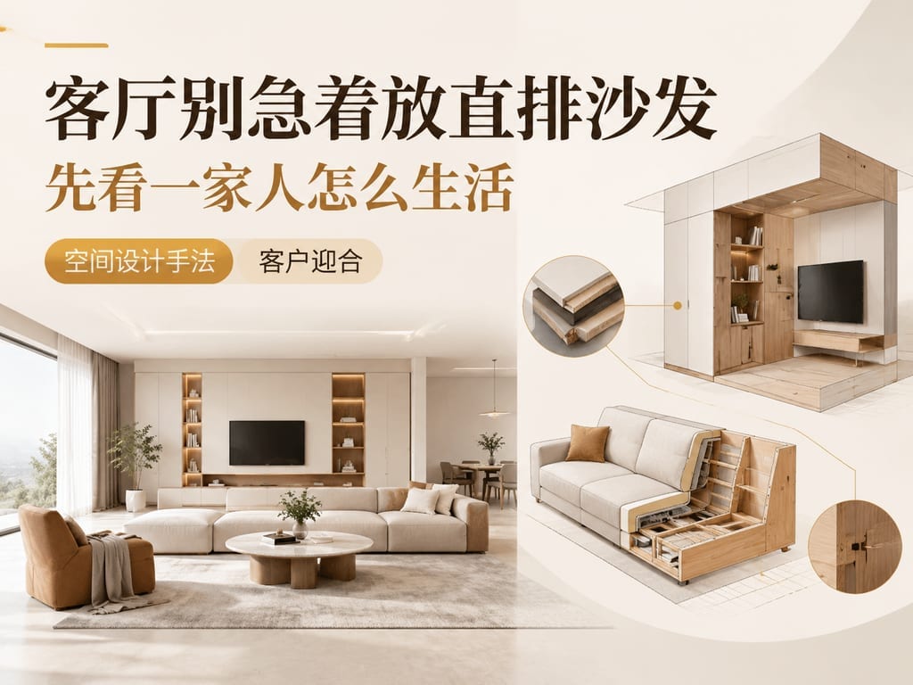 客厅别急着放直排沙发：先看一家人怎么生活