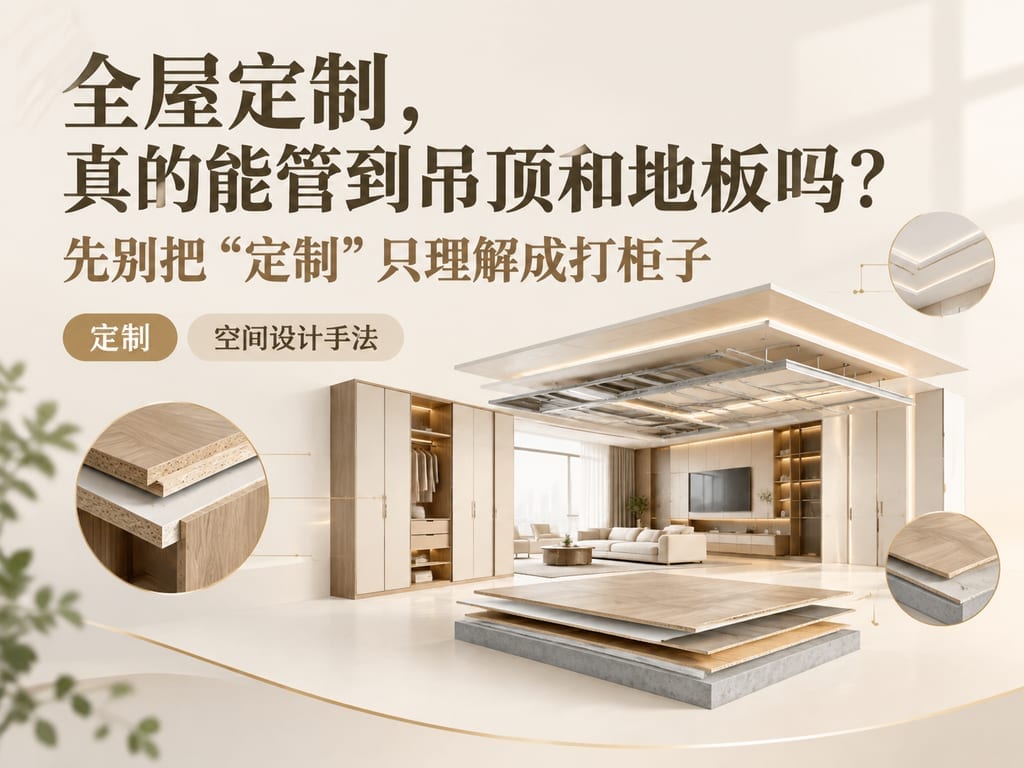 全屋定制,真的能管到吊顶和地板吗?先别把“定制”只理解成打柜子