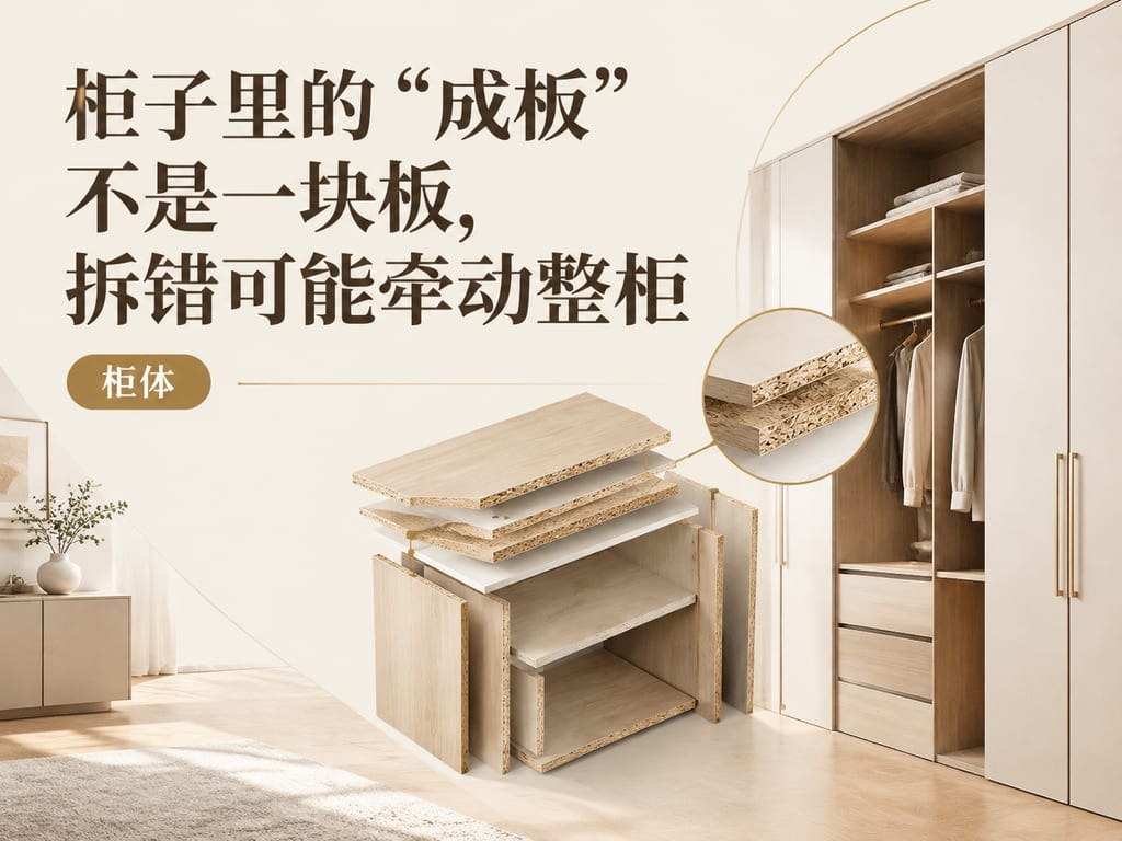 柜子里的“成板”不是一块板,拆错可能牵动整柜