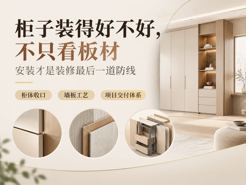 柜子装得好不好，不只看板材：安装才是装修最后一道防线