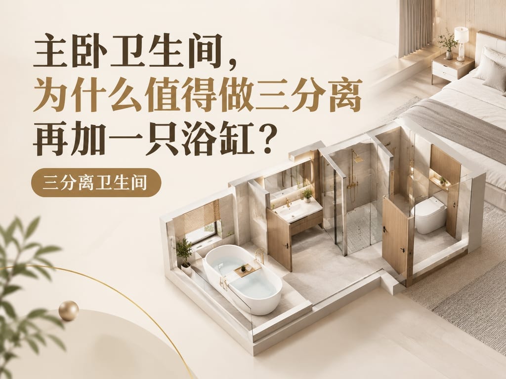 主卧卫生间，为什么值得做三分离再加一只浴缸？