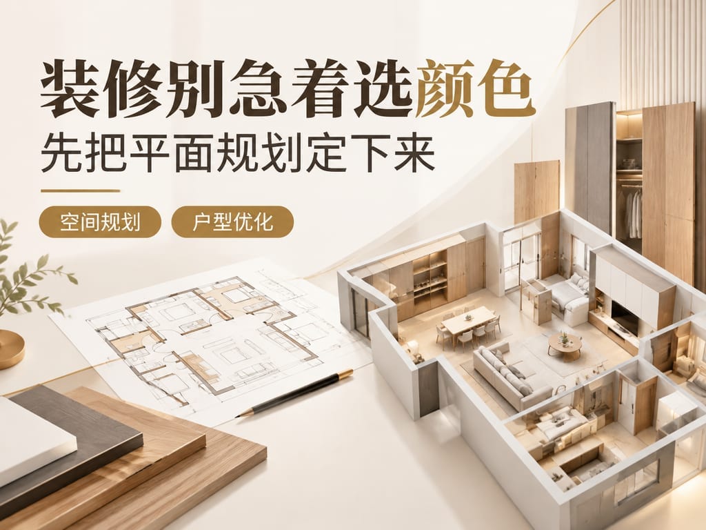 装修别急着选颜色：先把平面规划定下来