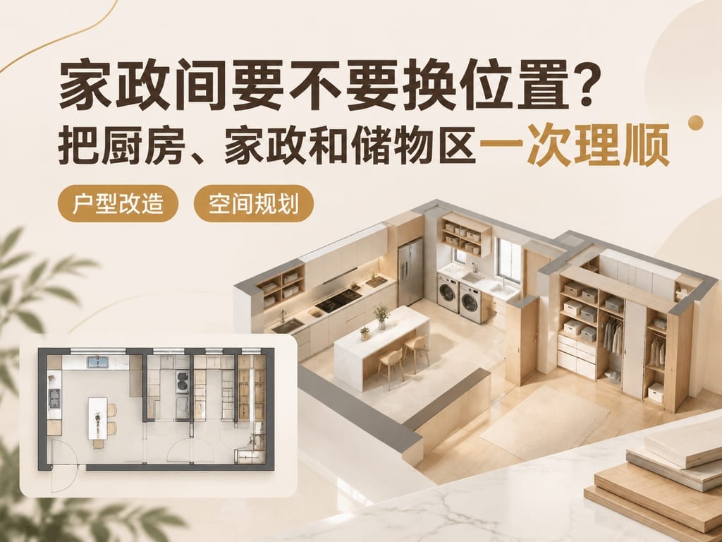 家政间要不要换位置?把厨房、家政和储物区一次理顺