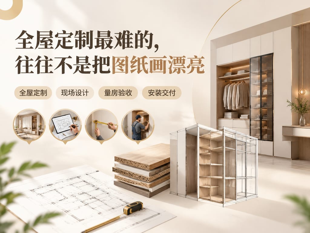 全屋定制最难的，往往不是把图纸画漂亮