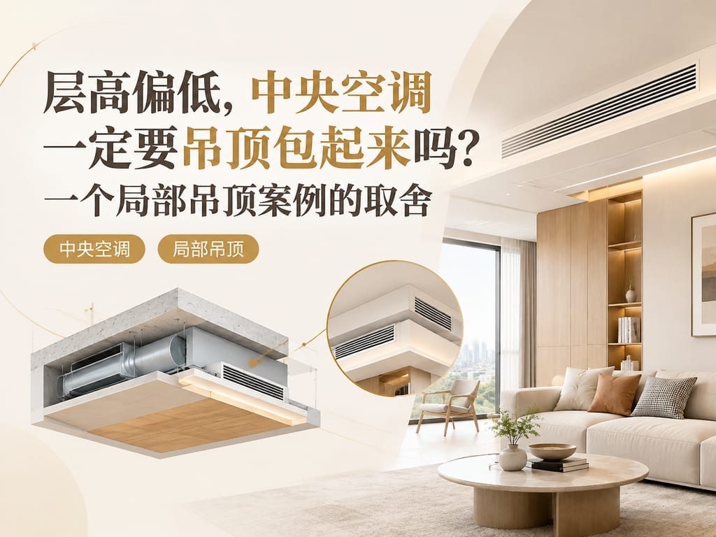 层高偏低，中央空调一定要吊顶包起来吗？一个局部吊顶案例的取舍
