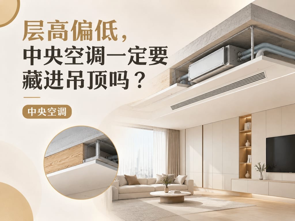 层高偏低，中央空调一定要藏进吊顶吗？