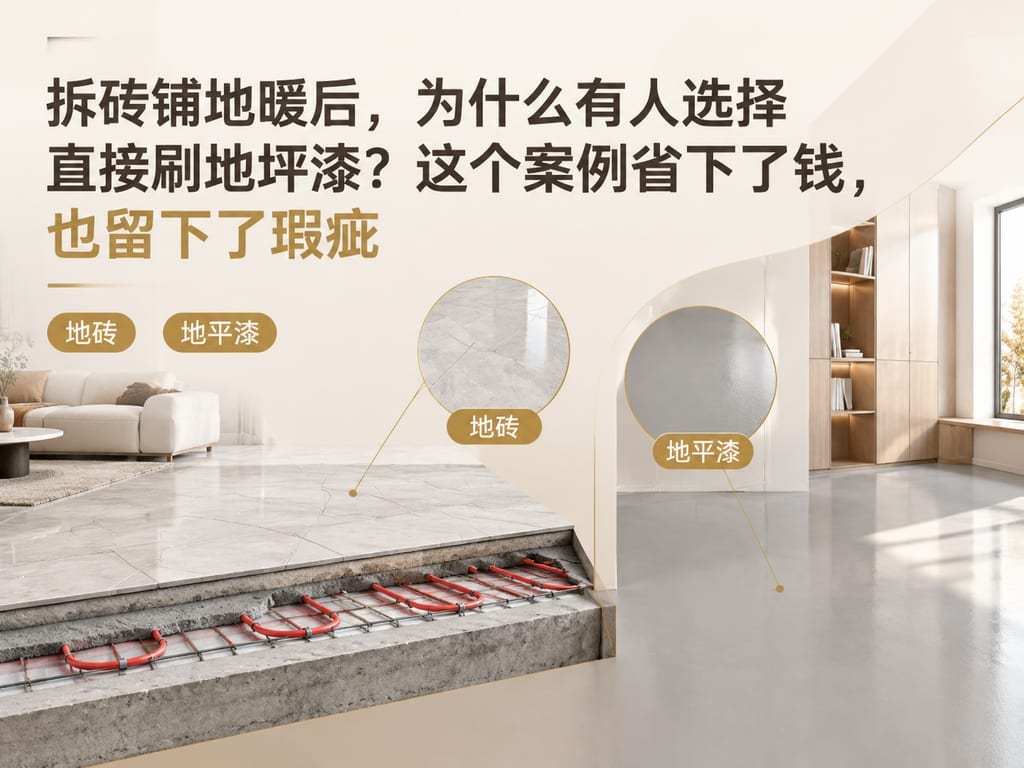 拆砖铺地暖后,为什么有人选择直接刷地坪漆?这个案例省下了钱,也留下了瑕疵