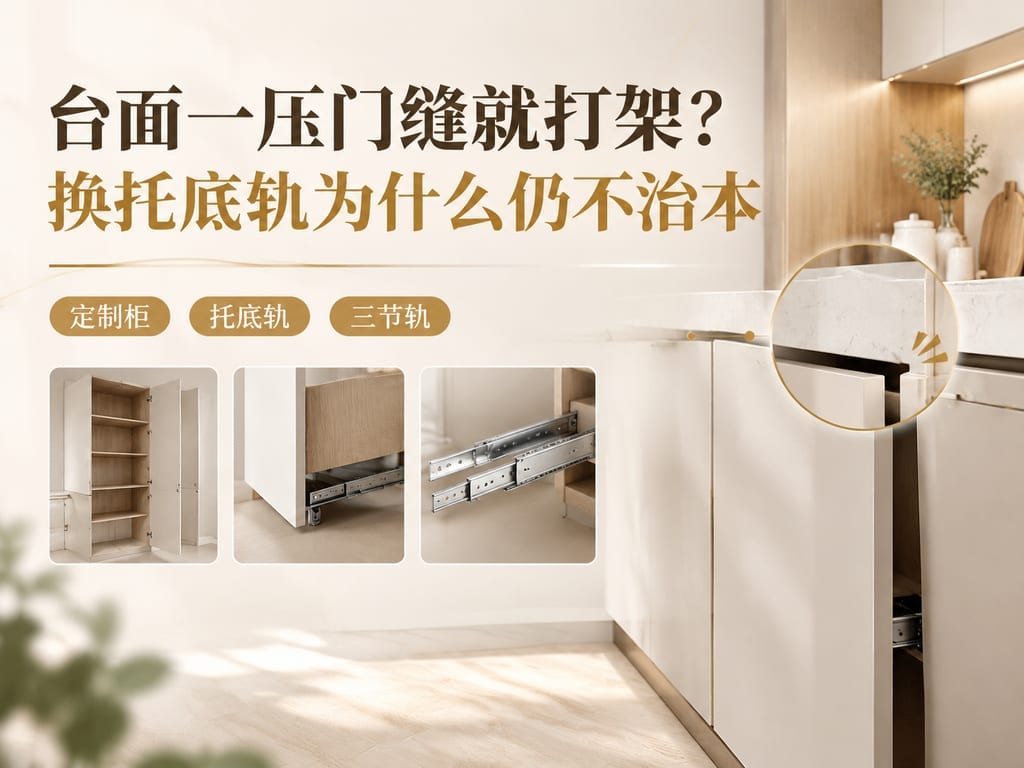 台面一压门缝就打架？换托底轨为什么仍不治本
