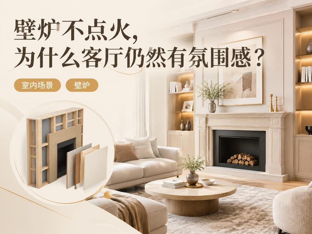 壁炉不点火,为什么客厅仍然有氛围感?