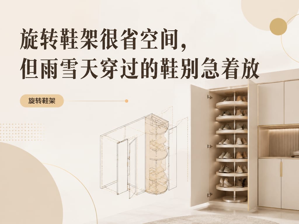 旋转鞋架很省空间,但雨雪天穿过的鞋别急着放