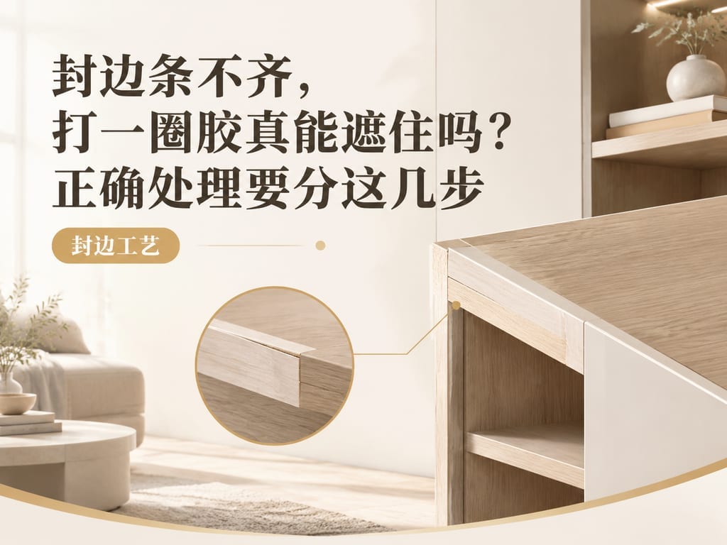 封边条不齐，打一圈胶真能遮住吗？正确处理要分这几步
