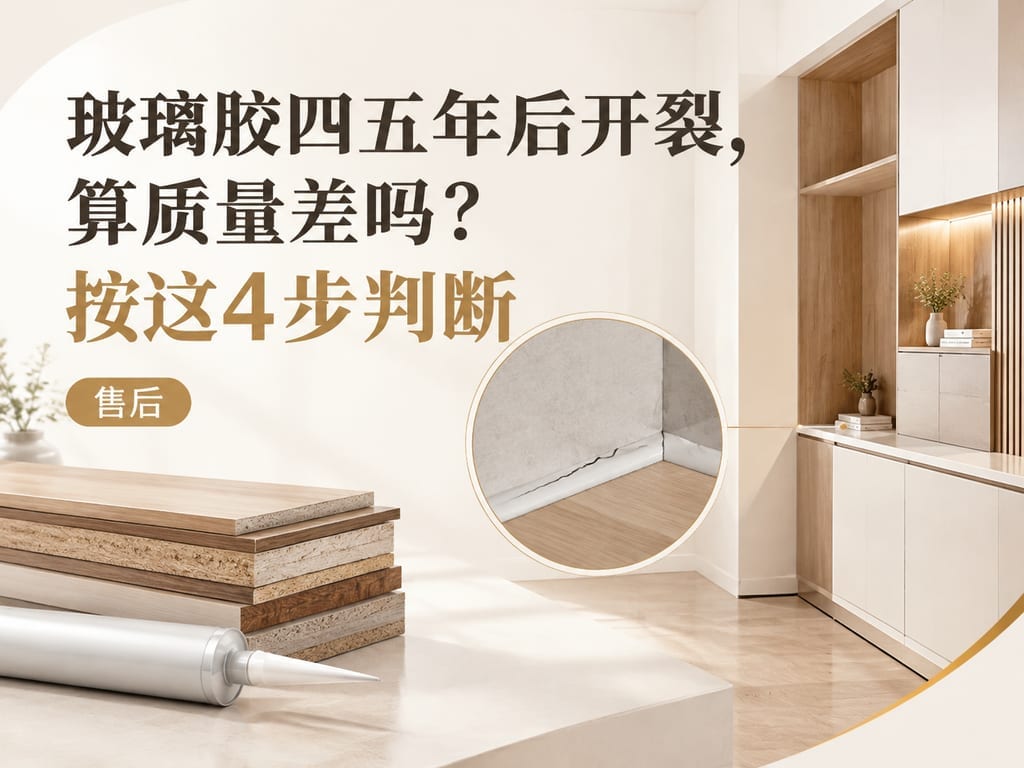 玻璃胶四五年后开裂，算质量差吗？按这4步判断