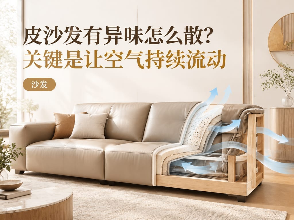 皮沙发有异味怎么散?关键是让空气持续流动