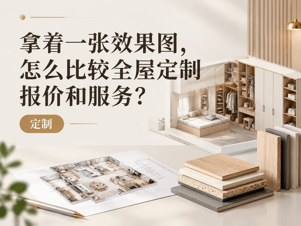 拿着一张效果图，怎么比较全屋定制报价和服务？