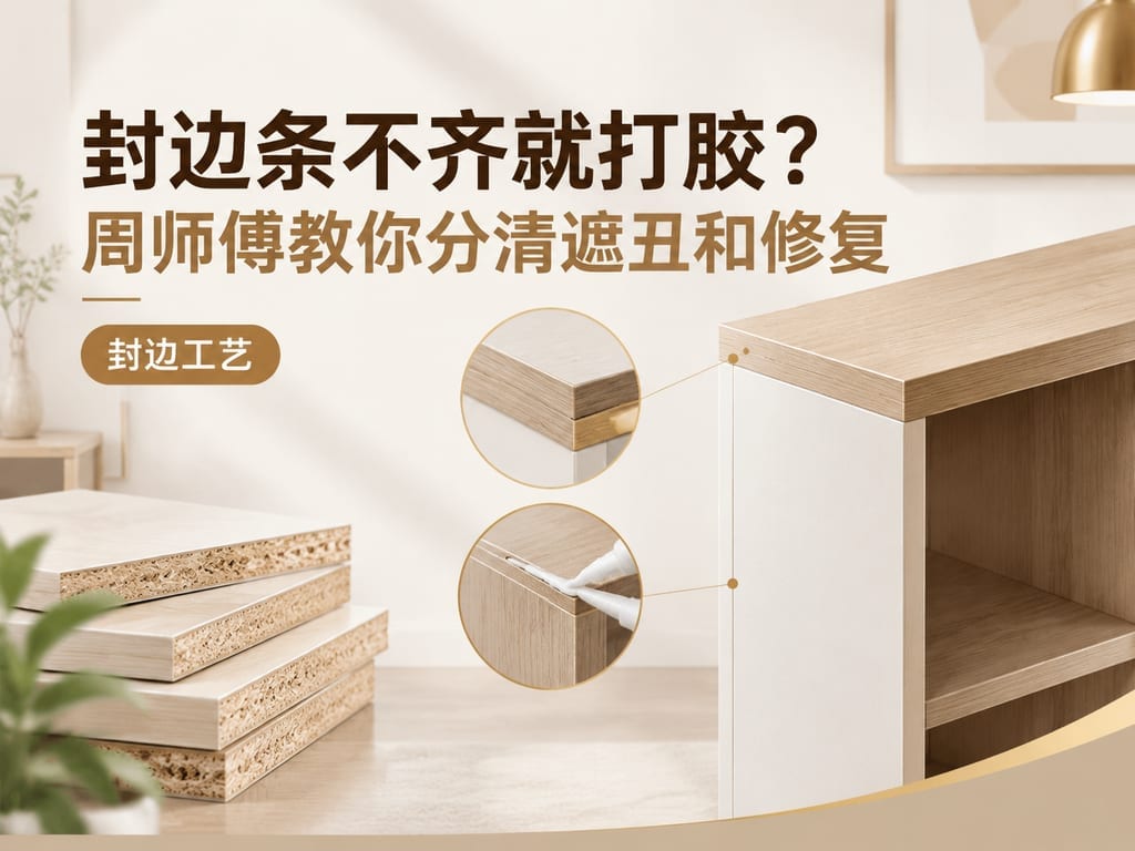封边条不齐就打胶?周师傅教你分清遮丑和修复