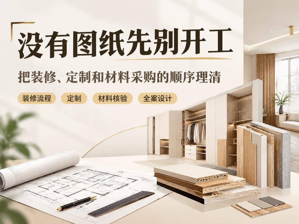 没有图纸先别开工:把装修、定制和材料采购的顺序理清