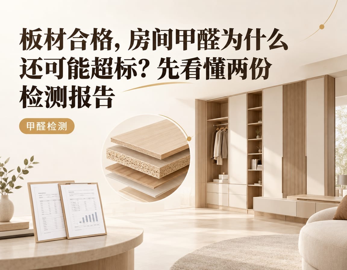 板材合格,房间甲醛为什么还可能超标?先看懂两份检测报告