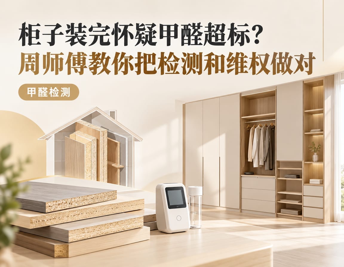 柜子装完怀疑甲醛超标?周师傅教你把检测和维权做对