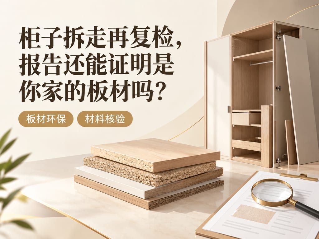 柜子拆走再复检，报告还能证明是你家的板材吗？