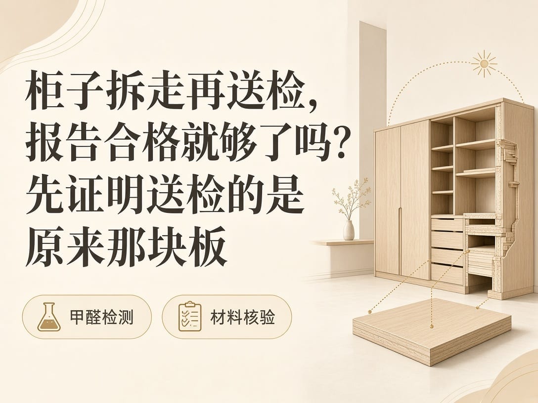 柜子拆走再送检，报告合格就够了吗？先证明送检的是原来那块板