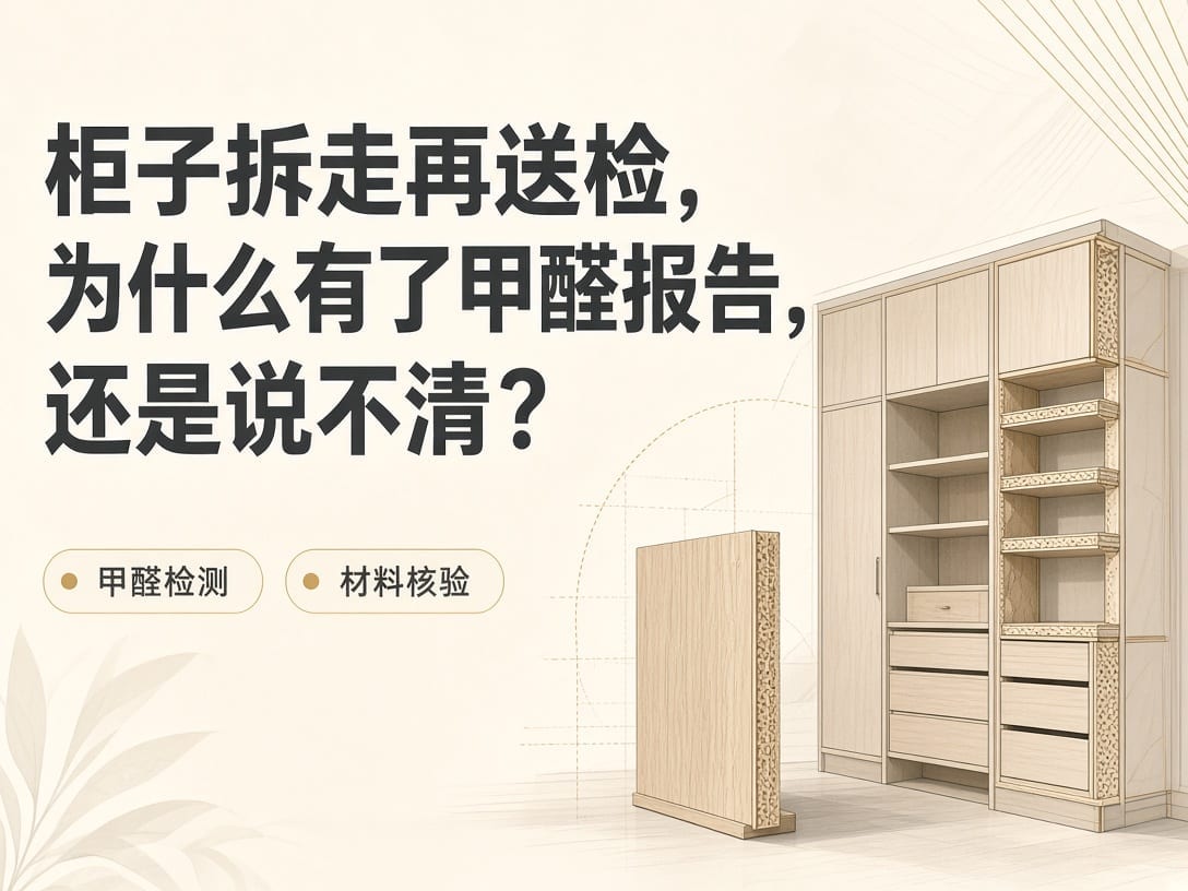 柜子拆走再送检,为什么有了甲醛报告,还是说不清?