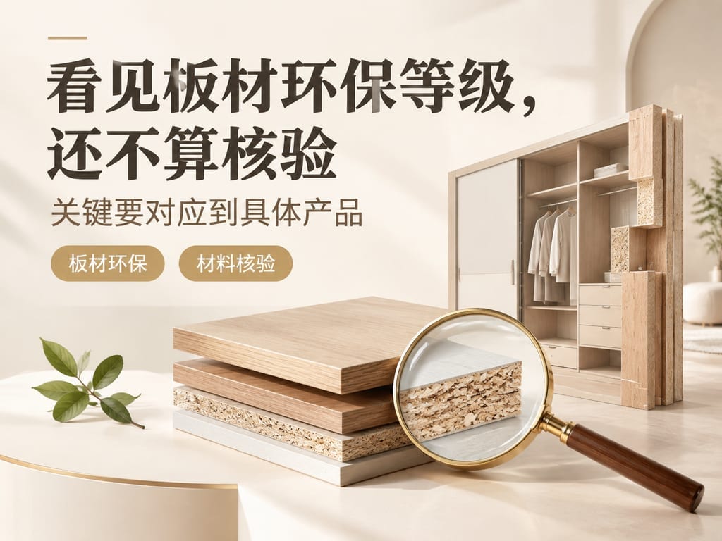 看见板材环保等级,还不算核验:关键要对应到具体产品
