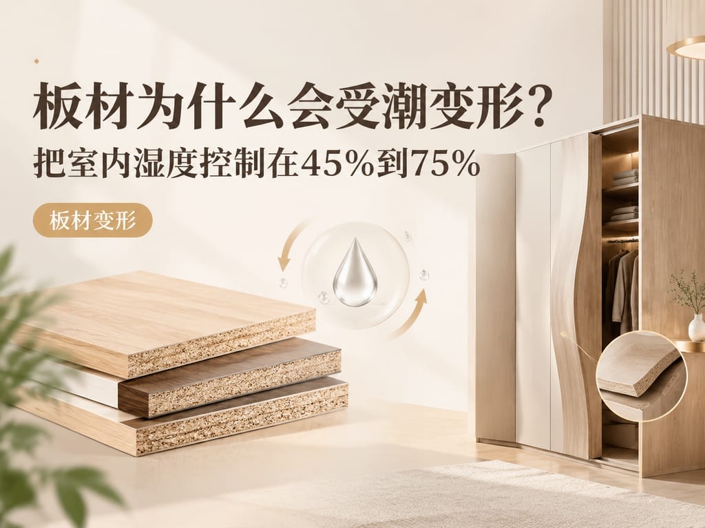 板材为什么会受潮变形？把室内湿度控制在45%到75%