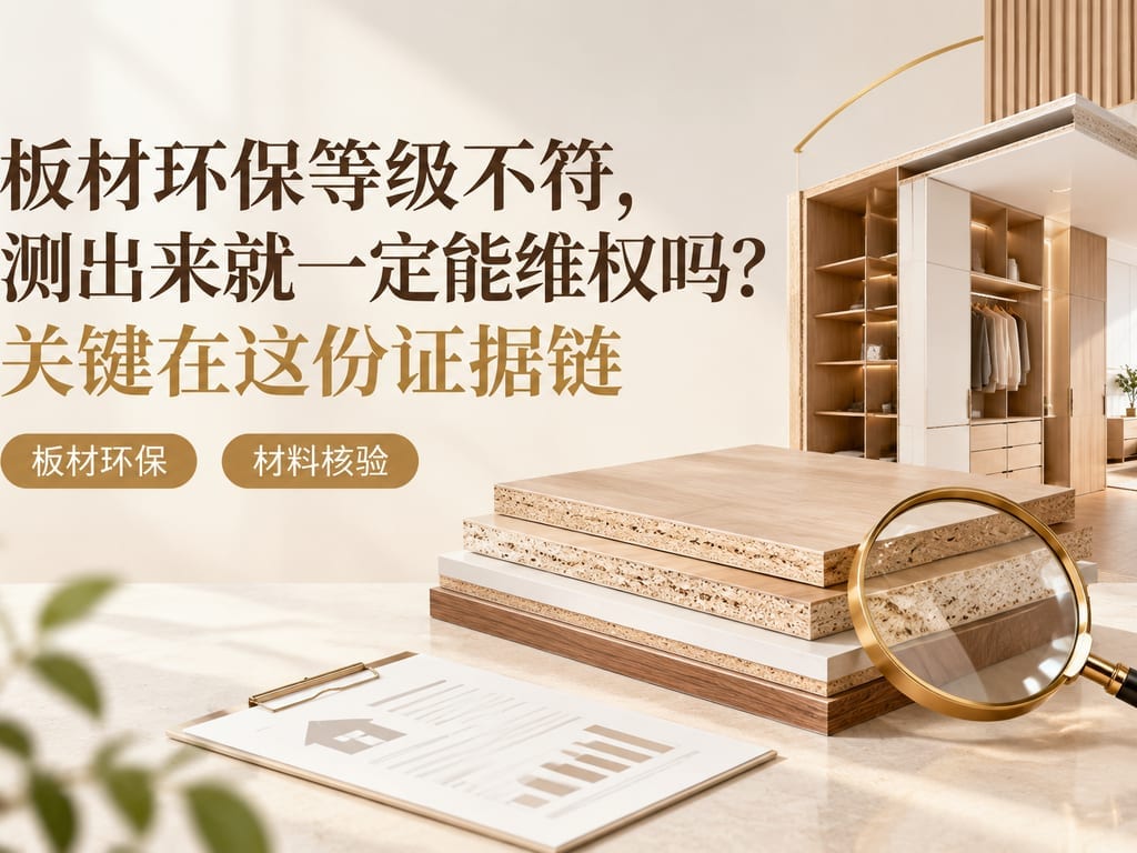 板材环保等级不符,测出来就一定能维权吗?关键在这份证据链