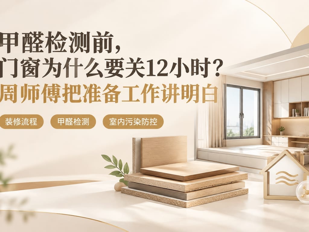 甲醛检测前,门窗为什么要关12小时?周师傅把准备工作讲明白