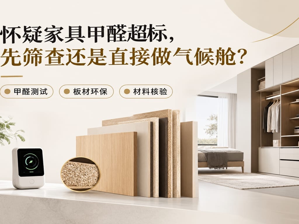 怀疑家具甲醛超标,先筛查还是直接做气候舱?