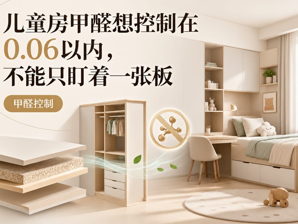 儿童房甲醛想控制在0.06以内，不能只盯着一张板