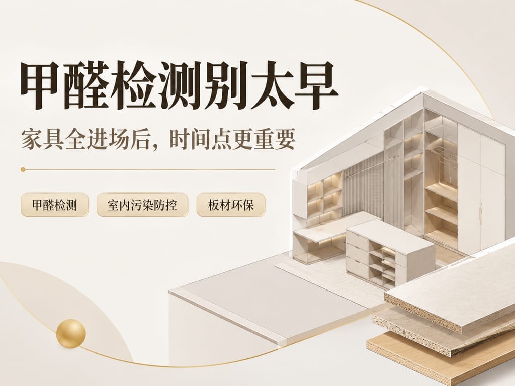 甲醛检测别太早：家具全进场后，时间点更重要