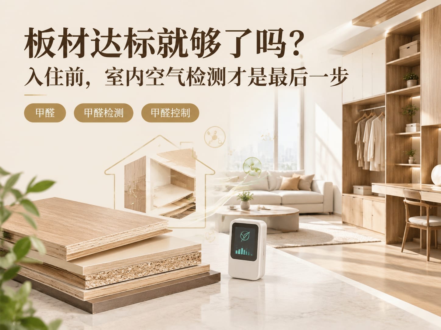 板材达标就够了吗？入住前，室内空气检测才是最后一步