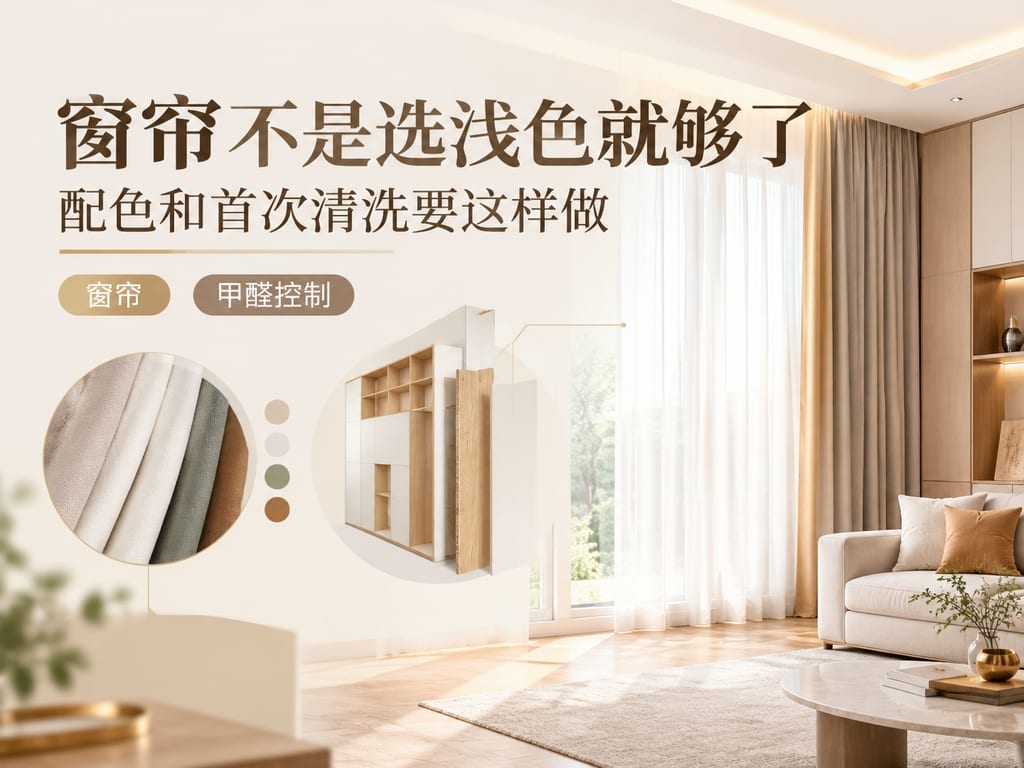 窗帘不是选浅色就够了:配色和首次清洗要这样做