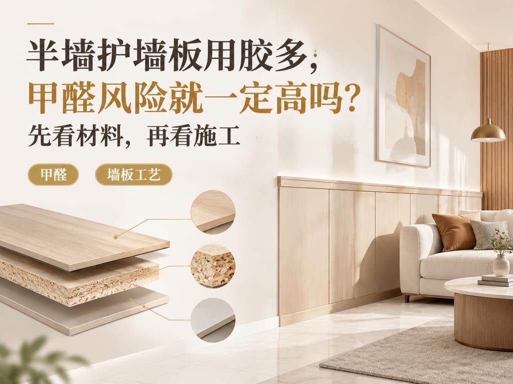 半墙护墙板用胶多,甲醛风险就一定高吗?先看材料,再看施工