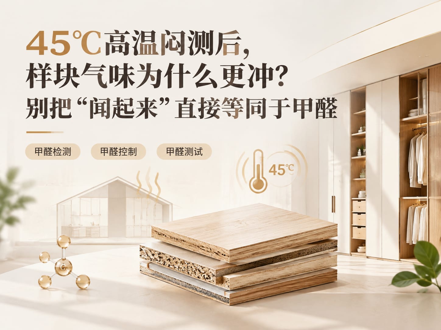 45℃高温闷测后，样块气味为什么更冲？别把“闻起来”直接等同于甲醛
