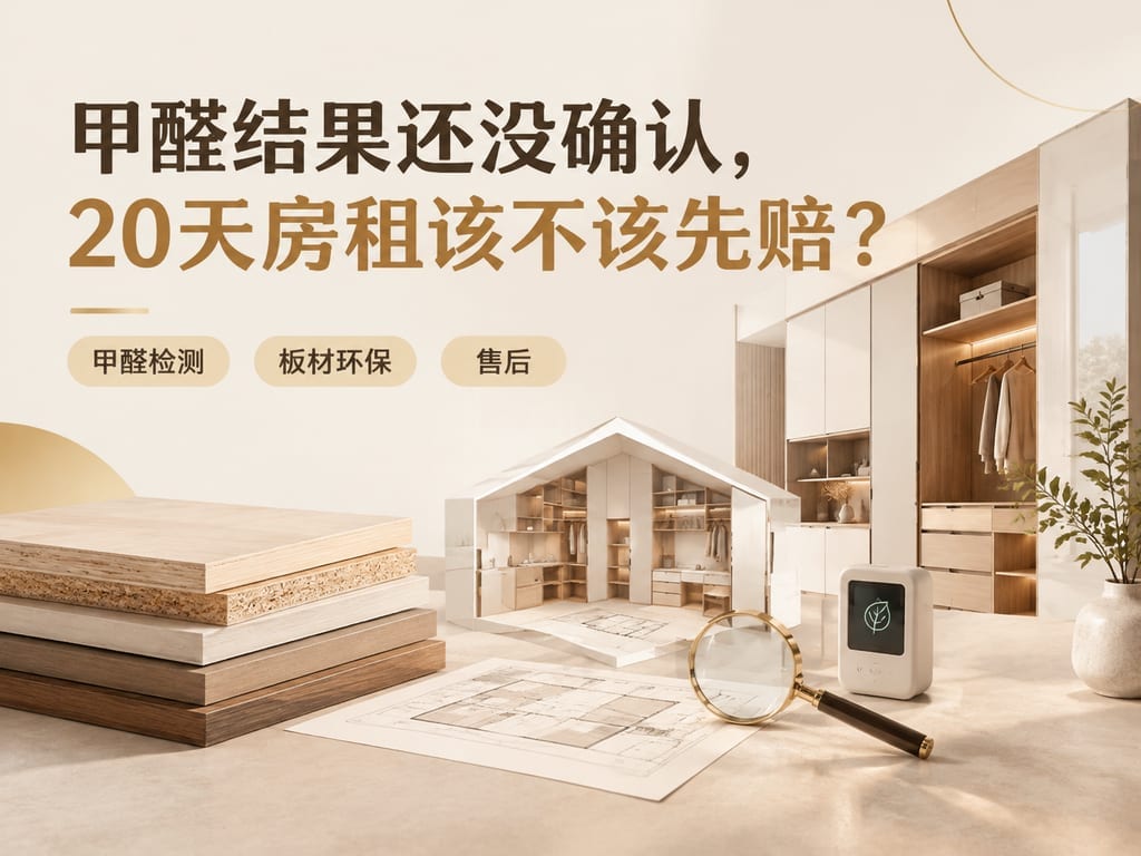 甲醛结果还没确认,20天房租该不该先赔?